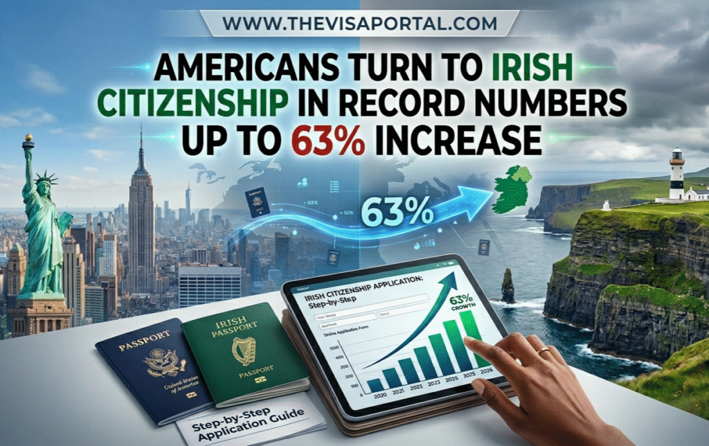 AMERICANS TURN TO IRISH CITIZENSHIP IN RECORD NUMBERS, UPTO 63%