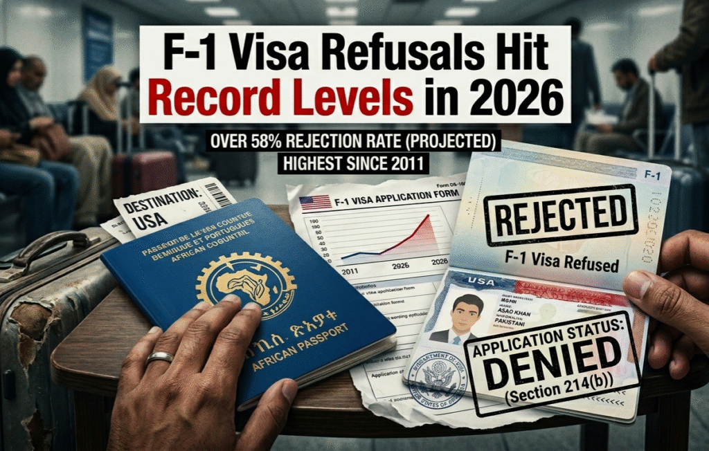 F-1 VISA REFUSALS HIT RECORD LEVELS IN 2026 f 1 visa featured(1)